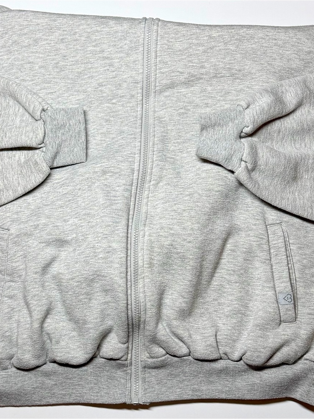Blogilates Grey Fleece Lined Zip Up Cropped Hoodie Women’s 1X Cozy Activewear